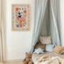 Rabbit Reading Toadstool Nursery Art Print, thumbnail 3 of 4
