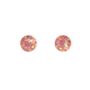 Mini Round Stud Earrings In Light Pink Sparkle, thumbnail 2 of 4