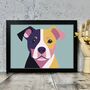 Staffordshire Bull Terrier Portrait Illustration Print, thumbnail 2 of 2