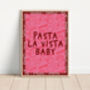 Pasta La Vista Baby Colourful Art Print, thumbnail 1 of 2