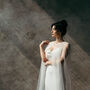 Pearl Bridal Cape Veil Wedding Dress Cover Up, thumbnail 11 of 12