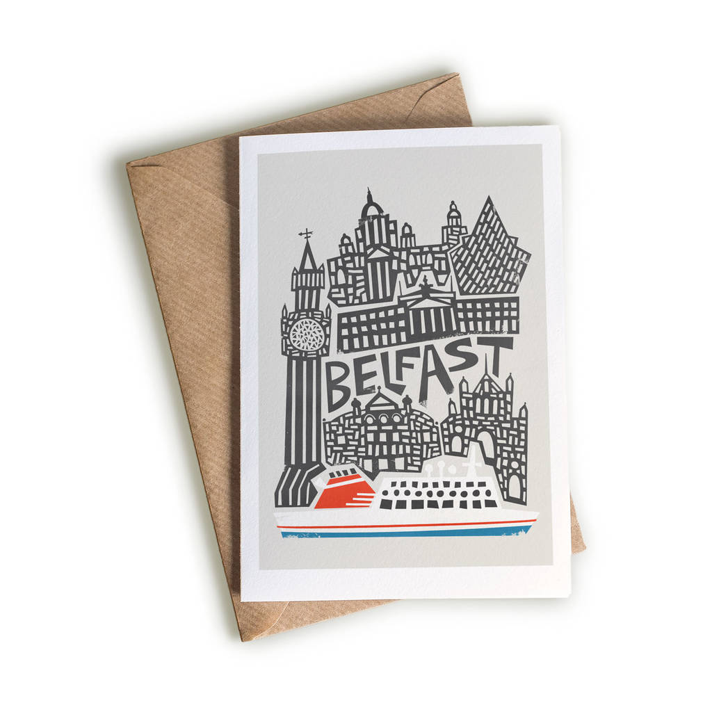 Belfast City Greeting Card By Fox & Velvet