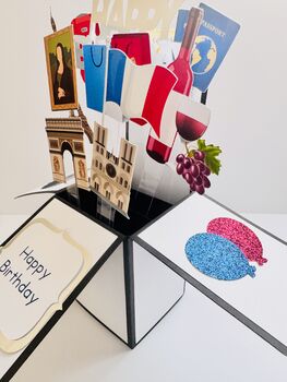Paris Themed 3D Birthday Card, 5 of 6