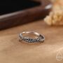Sterling Silver Oxidised Sterling Silver Octopus Tenacles Ring, thumbnail 1 of 11