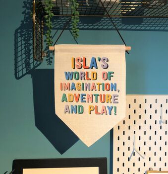 Personalised Child's Imagination Play Room Hanging Sign, 7 of 9