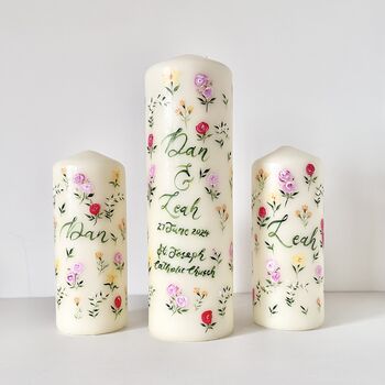 Personalised Wildflower Unity Candle, 3 of 8