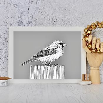 Sparrow Bird Print, 4 of 12