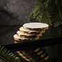 Gold And White Marble Drink Coasters Set Of Four, thumbnail 1 of 7