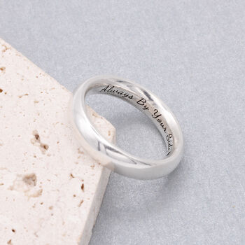 Personalised Sterling Silver Secret Message Ring Hidden Engraving Gift, 2 of 10