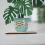 Personalised Wooden Card, Monstera Plant, thumbnail 5 of 5