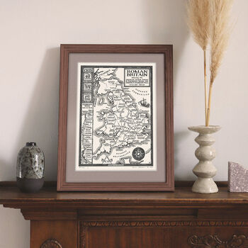 Roman Britain Map Hand Drawn Fine Art Print, 2 of 12