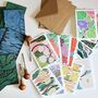 Colourful Linocut Birth Flower Notecards Set Of 12, thumbnail 6 of 10