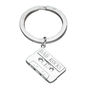 Engraved Sterling Silver Cassette Tape Key Ring, thumbnail 7 of 7