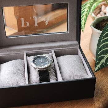 Personalised Initials Three Piece Watch Box, 5 of 8