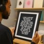 Hip Hop Lyrics Print Rap Graffiti Typography Wall Decor, thumbnail 1 of 5
