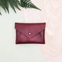Burgundy Italian Leather Envelope Purse, thumbnail 1 of 5