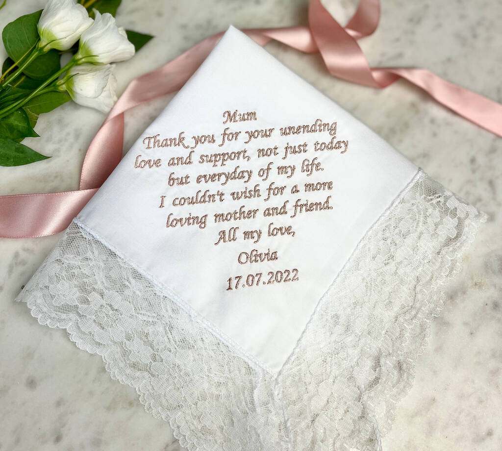 Personalised Message Lace Handkerchief, 1 of 6