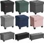 Foldable Storage Ottoman Footrest Bench, thumbnail 9 of 9