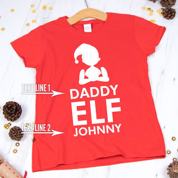 Personalised Christmas Elf Family T Shirts, 3 of 6