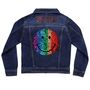 Personalised Kids Denim Jacket With Rainbow Emoji Smile, thumbnail 6 of 8
