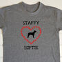Personalised Adults Staffy Dog T Shirt, thumbnail 3 of 10
