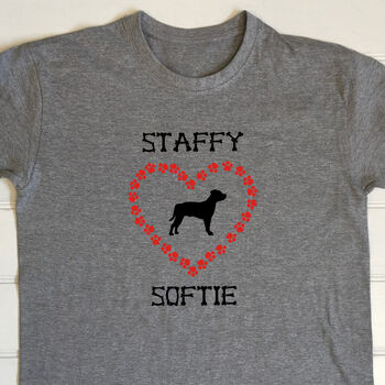 Personalised Adults Staffy Dog T Shirt, 3 of 10