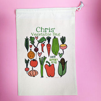 Personalised Reusable Cotton Produce Bag, 10 of 10