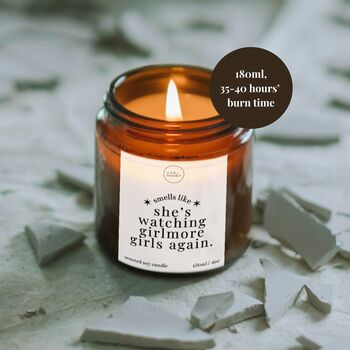 Watching Gilmore Girls Again Candle, Autumn Candle, 2 of 12