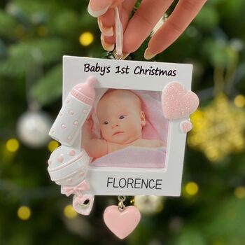 Personalised Baby’s First Christmas Decoration, 5 of 8