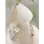 Monaco D’or Gold White Daisy Flower Drop Necklace, thumbnail 4 of 5