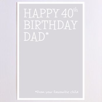 Personalised Favourite Birthday Card, 6 of 10