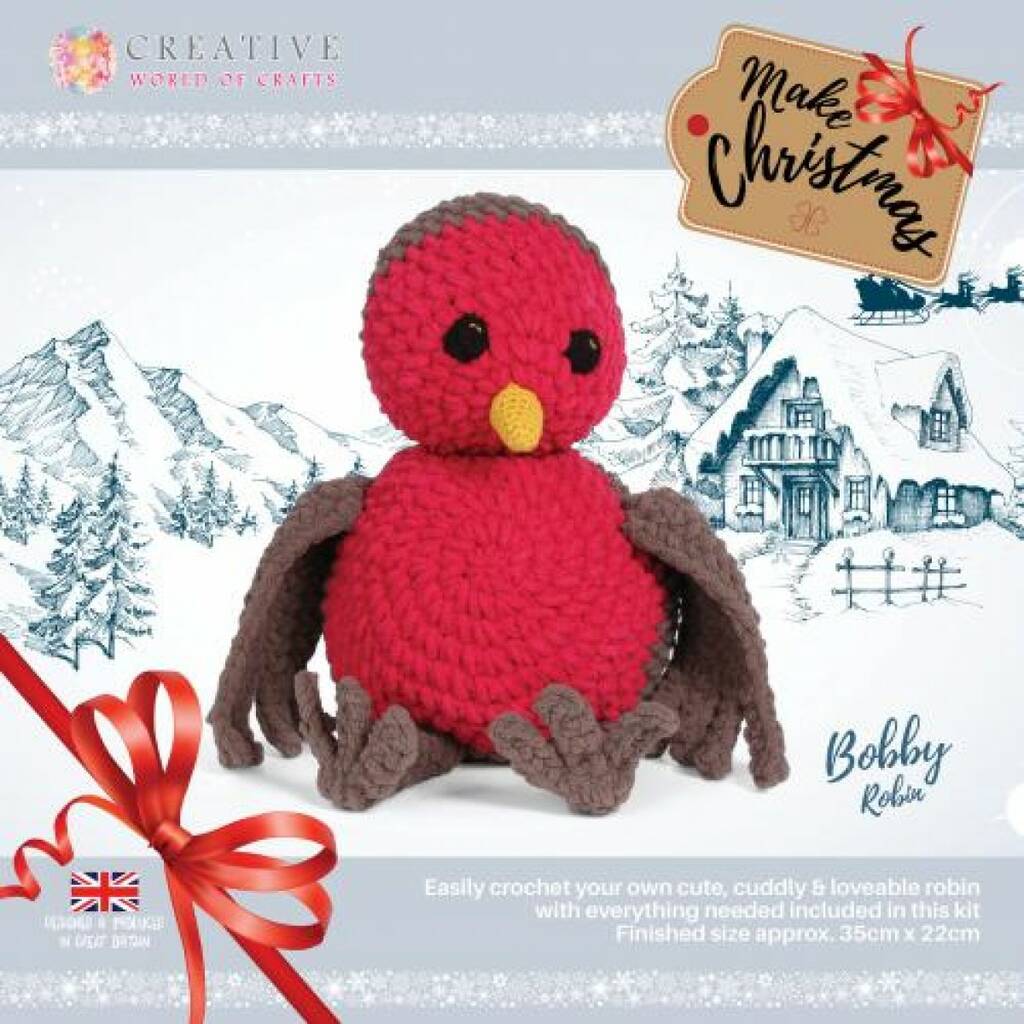 Bobby Robin Make Christmas Crochet Kit By The Knitty Critters