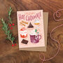 Festive Hot Chocolate Recipe Christmas Card, thumbnail 1 of 3