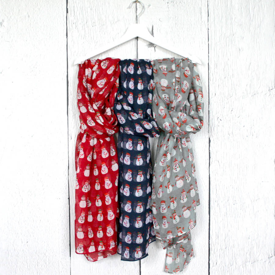 jolly snowman print scarf by hayley co jolly snowman print scarf by hayley co