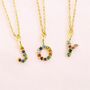 Dainty Rainbow Alphabet Initial Necklace, thumbnail 8 of 8