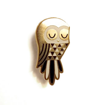 Twit Owl Enamel Pin Badge, 2 of 2