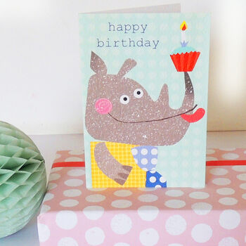Happy Birthday Rhino Card, 2 of 7
