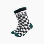 Chess Bamboo Socks In Black/White, thumbnail 1 of 4