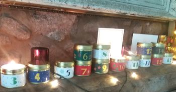 Advent Calender Tins With Candles And Treats, 8 of 8