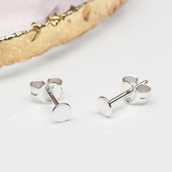 Contemporary Silver Or Gold Plated Dot Stud Earrings, 2 of 7