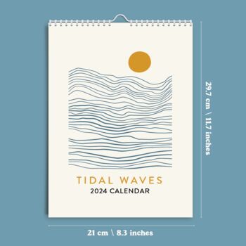 2024 Calendar | Tidal Waves | A4, 10 of 10
