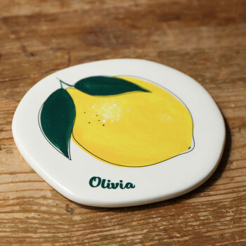 Personalised Fruit Organic Shape Coaster, 6 of 6