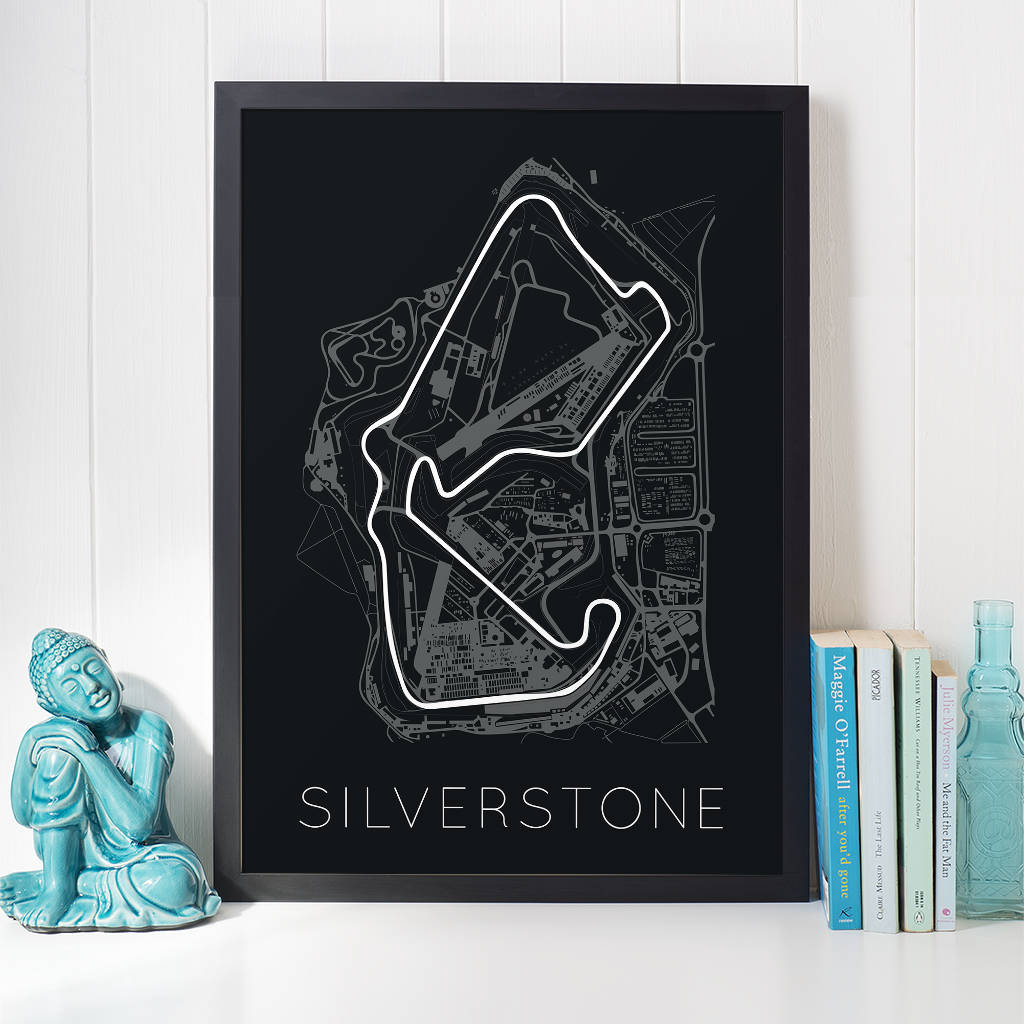 british silverstone race track print by rear view prints