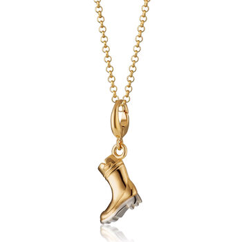 Wellington Boot Charm Necklace, Sterling Silver Or 18ct Gold Plated, 4 of 11