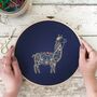 Llama Embroidery Kit, thumbnail 5 of 6