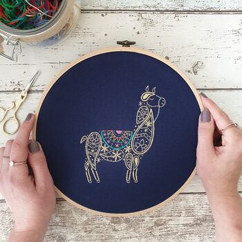 Llama Embroidery Kit, 5 of 6