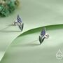 Grape Hyacinth Sterling Silver Stud Earrings, thumbnail 1 of 11