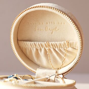 Sun And Moon Embroidered Round Jewellery Case, 8 of 12