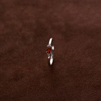 Ruby Red Birthstone Ring, Customisable Rings, Engraved Jewellery, 5 of 10