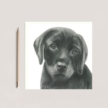 Adorable Labrador Puppy Hand Drawn Card, 7 of 7